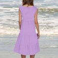 thumbnail image 4 of Yuyuzo Robes d'Été pour Femmes Robe Décontractée d'Été pour Femmes Sans Manches à Col Rond Tunique Ample Robe Débardeur Robe Bohème de Plage pour les Vacances, 4 of 7