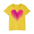 thumbnail image 1 of Posijego T-Shirts de la Saint-Valentin pour Enfants, T-Shirt Graphique avec Cœur, Garçons Filles, Col Rond, Manches Courtes, Hauts Mignons, 1 of 4