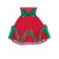 thumbnail image 4 of Robe Fille Noël Fêtes Ourlet Ondulé Rouge Fête du Nouvel An 7 Ans, 4 of 4