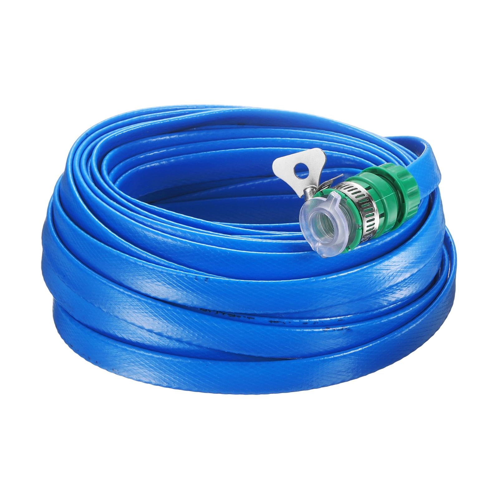 Uxcell Garden Hose 49ft Durable TPE Anti-Kink Water Hose Non-Expanding Flexible Yard Hose with Universal Water Connector Fittings for Outdoor Watering Cleaning House Car Wash, Blue