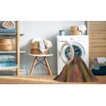 thumbnail image 2 of Ahgly Company Tapis d'Intérieur Lavable à la Machine, Carré, Transitionnel, Brun Pâle, Tapis de Zone, 5 Pieds Carré, 2 of 7