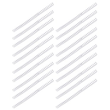 Spines de liaison en spirale en plastique, diamètre intérieur de 0,43 po 20pcs bobines de liaison en spirale longue durée de vie ABS pour le travail Transparent