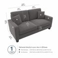 thumbnail image 3 of Bush Furniture's Stockton 73W Sofa French Gray, 3 of 9