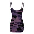 thumbnail image 4 of Robes Moulantes pour Femmes, Robe Décontractée Camouflage Imprimé Aguichant Ajustée Sans Manches à Bretelles, 4 of 5