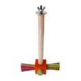 thumbnail image 1 of Wood Parrot Perch Cage Accessories Tabletop Bird Perch Bird Training Perch Stand Colorful Rods, 1 of 9