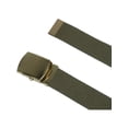 thumbnail image 2 of CTM® Kids' Cotton Adjustable Belt with Brass Military Buckle, 2 of 2