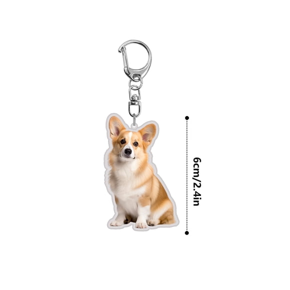Aufmer 5 Pcs Custom Photo Dog Keychain, Personalized Acrylic Pet Keychain with Printing, Family Photo Gift for Dog Mom, Anniversary Birthday Present(Multicolor)