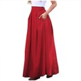 thumbnail image 2 of Pisexur Jupe Mode Femmes Printemps Été Ceinture Fermeture Éclair Taille Haute Uni Jupe Rétro Femmes Plissée Robe Femmes, 2 of 5