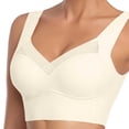 thumbnail image 1 of Hjtefg Plus Size Strap Bra - Wireless Side-Support Bralette, Adjustable Lift & Comfort,Color: T3-White Size: 5XL, 1 of 5