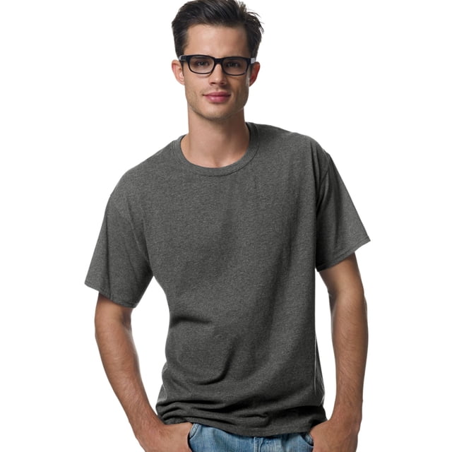 Hanes ComfortBlend EcoSmart T-Shirt à Col Ras du Cou pour Hommes, TTG, Charbon Chiné