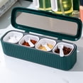 thumbnail image 1 of Vaidha 4 Grids Seasoning Box Spice Jar Kitchen Organizer And Storage Spice Jars Clean Combination Seasoning Box Pepper Shakers Container Spice Container Set, 1 of 6