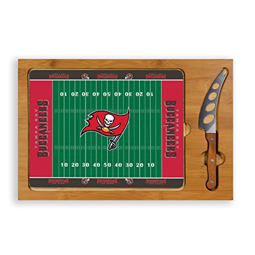 Tampa Bay Buccaneers - Icon Cutting Board/Tray and Knife Set by Picnic Time (Football Design)