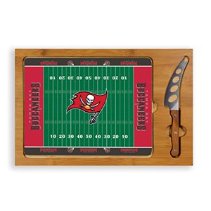 Tampa Bay Buccaneers - Icon Cutting Board/Tray and Knife Set by Picnic Time (Football Design)