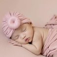 thumbnail image 4 of Turban Noué Uni pour Bébé Fille Garçon, Couvre-Chef, Chapeau Enveloppant, Bonnet Infroissable, 4 of 8