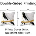 thumbnail image 3 of Black Gold Throw Pillow Covers Set of 2 20x20 Inch Modern Abstract Art Pillowcase Minimalist Ink Line Cushion Covers Decorative Square Pillow Case for Sofa Bed Living Room Sophisticated and Contem, 3 of 6