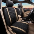 thumbnail image 2 of Maidao Car Seat Covers for BMW for X3 2003-2017 5 Seats Compatible Airbag Leather Waterproof Front Rear Cushion Protector Full Set Beige, 2 of 8