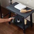 thumbnail image 2 of Shower Bench Seat for Inside Shower Poly Lumber Shower Stool for Shaving Legs Bathroom Shower Foot Rest with Storage Shelf Plastic Shower Chair Seat for with Adjustable Feet, 2 of 6