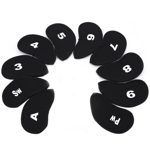 facefd 10 Pcs Housse de Tête de Club de Golf Housse de Tête de Club de Golf Housse de Tête de Putter en Fer Ensemble de Protection