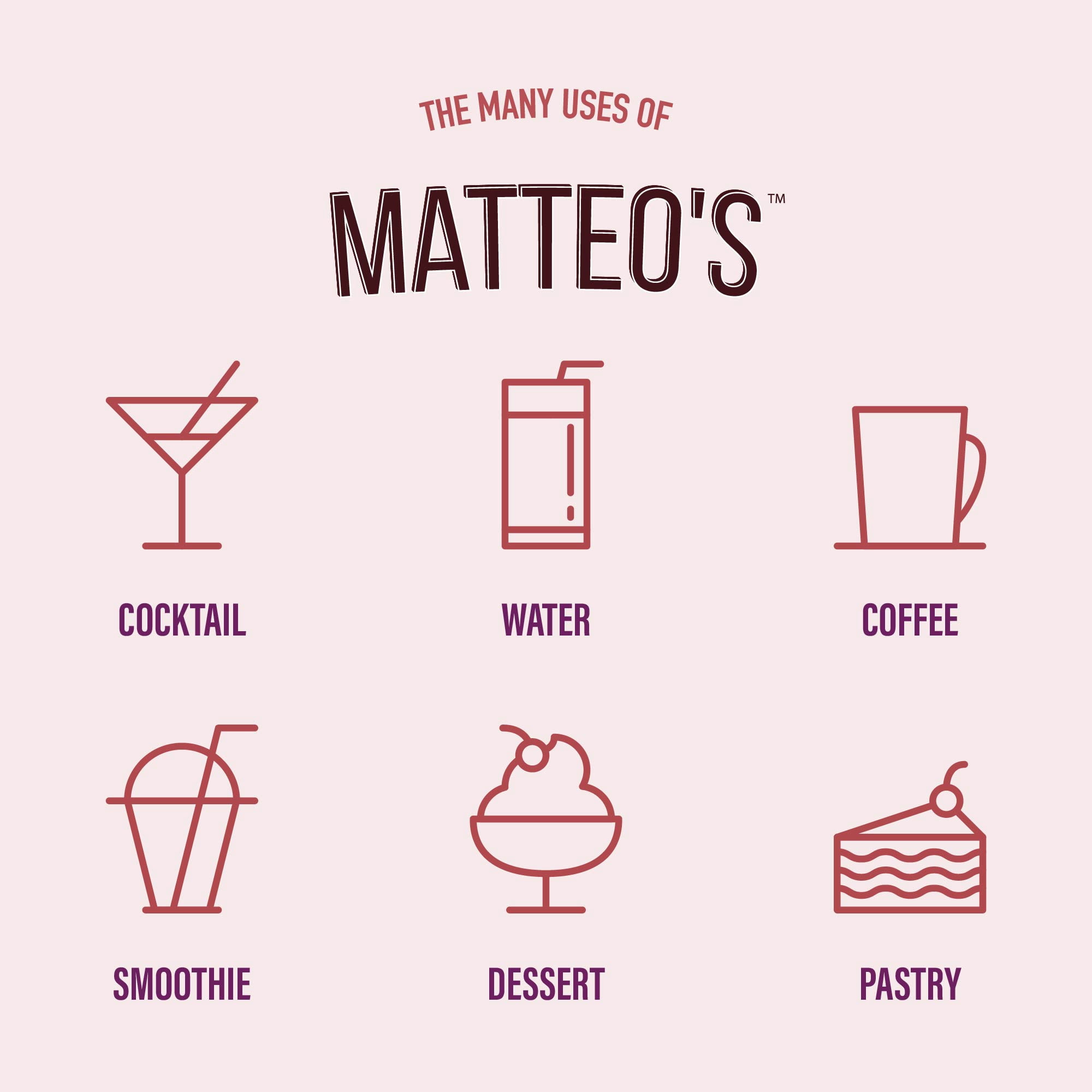 Matteo's Sugar Free Cocktail Syrup, Strawberry Daiquiri, 750mL, 0 Calories, Sugar, (Single Bottle)