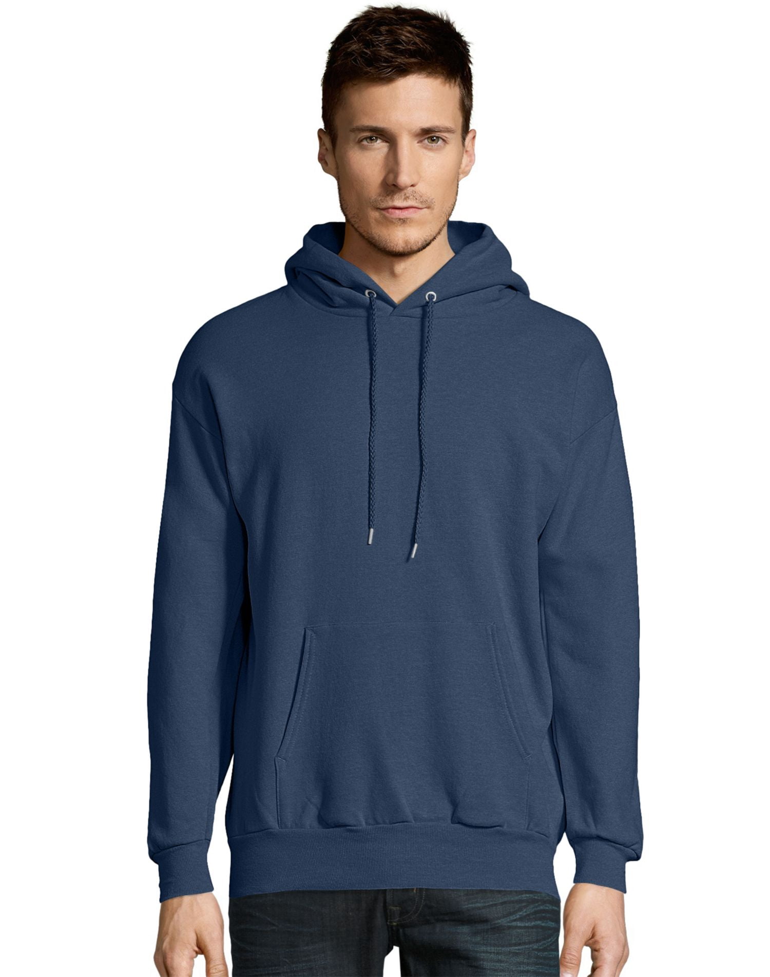 Hanes Mens ComfortBlend EcoSmart Pullover Hoodie Sweatshirt, 5XL, Heather Navy