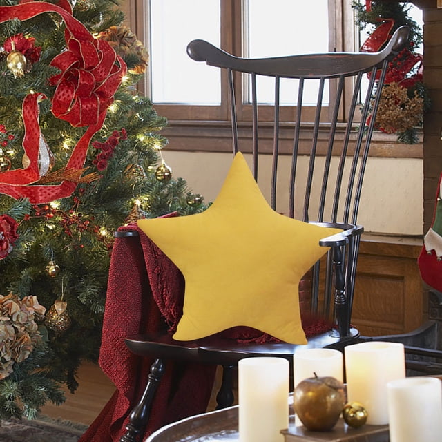 XYAIYT Halloween Solid Color Five Point Star Pillow for Holiday Party Decoration and Home Ornament with Short Soft Fabric Sofa and Bed Cushion Multipurpose Use for Cozy Relaxation