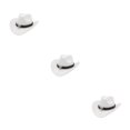 thumbnail image 2 of Decodeary Western Outback Cowboy Hat Channel Inner Cowboy Classic Hat Large Brim Provides white 3Set, 2 of 6