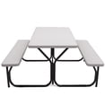 thumbnail image 3 of Costway Picnic Table Bench Set Outdoor Backyard Patio Garden Party Dining White, 3 of 9