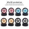 thumbnail image 4 of 4 Pcs RC Model Car Wheel Rim Simulation Upgraded Modification Vehicle Wheels Assembly Replacement for WLtoys K969 K979 K989 K999 Blue, 4 of 6