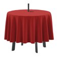 thumbnail image 1 of Vargottam Indoor/Outdoor Round Tablecloth 58 Inch with Umbrella, Waterproof Zippered Patio Table Cloths, Red, Spring/Summer, Circular Table/BBQs/Picnic, 1 of 7