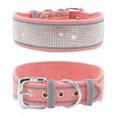 thumbnail image 1 of Pet Reflective Rhinestone Suede Dog Collar for Medium and Large Dogs Navy Blue, 1 of 6