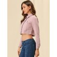 thumbnail image 4 of INSPIRE CHIC Women's Classic Long Sleeve Button Down Jean Denim Jacket, 4 of 6