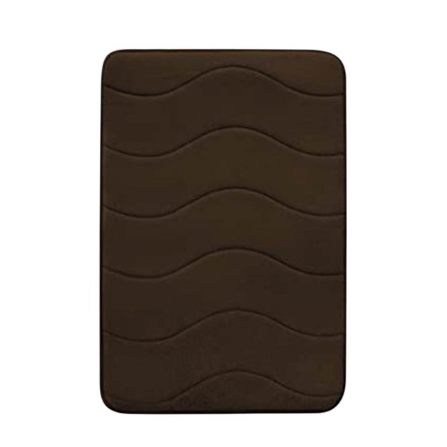 Birdeem Thick Striped Memory Foam Bath Rugs, Soft Absorbent Velvet Bathroom Mats, Dots on Underside, Machine Washable Bathmat, Carpet Rug Room Dã©Cor for Shower Floor