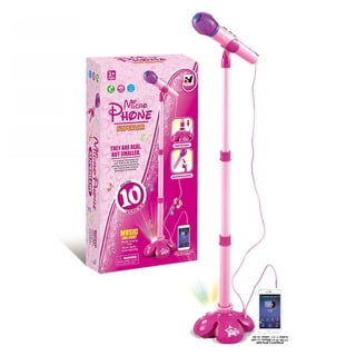 Itian Microphone Enfant – Enregistrement, Voix Déformée, Chansons, Lumières – ABS – Piles AAA – Karaoké Amusant