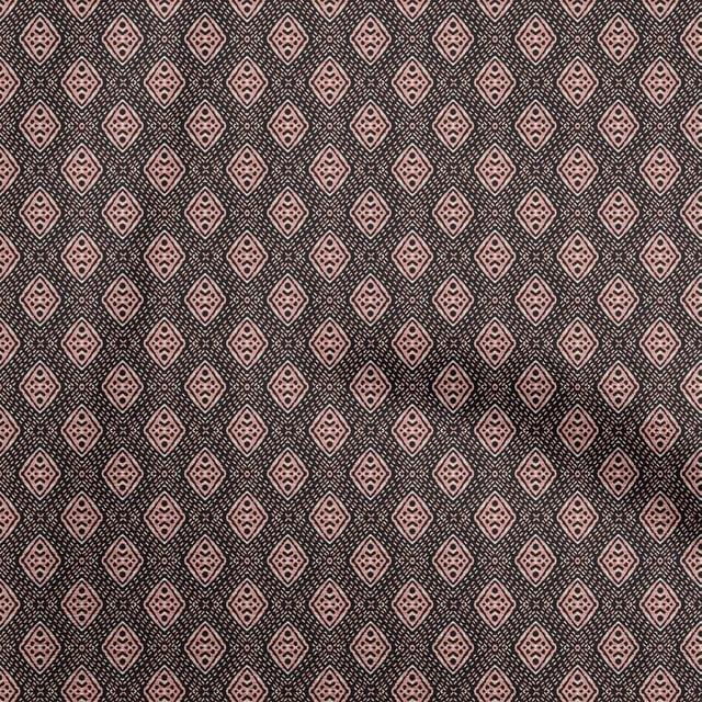 oneOone Georgette Viscose Black Fabric Running Stitch Craft Projects Decor Fabric Printed By The Yard 42 Inch Wide