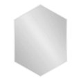 thumbnail image 2 of Kate and Laurel Rhodes Miroir Mural Hexagonal Moderne, Blanc, 31x22 Pouces, 2 of 5