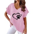 thumbnail image 2 of LSLJS Blouses pour Femmes Col en V Imprimé T- Mode Confortable, Cadeaux pour Femmes, 2 of 5