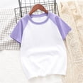 thumbnail image 2 of FAIWAD Unisexe Garçons Filles T-Shirts à Manches Courtes Tout-Petits Bébé Col Rond Été Coton à Blocs de Couleur, 2 of 3
