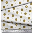 thumbnail image 3 of Soimoi Moss Georgette Fabric Floral Block Print Fabric by The Yard 42 Inch Wide, 3 of 5