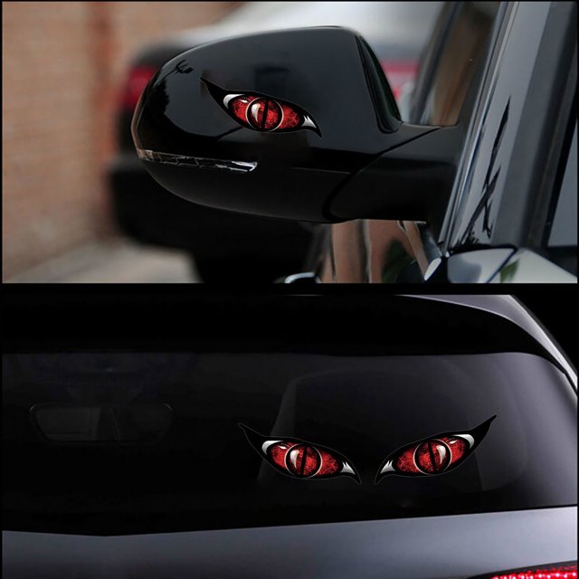 EGNMCR Car Accessories Devil's Eye Car Motorcycle Computer Wall Decoration Personalized Stickers a stickers