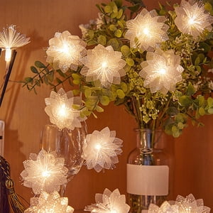 YIMWNYI LED Flower String Lights, Wedding Indoor Outdoor Decorations, Battery Powered, Energy Saving, Perfect for Parties, Event Lighting, Decorative Twinkle Lights