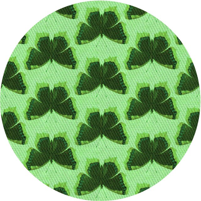 Ahgly Tapis Rond Lavable en Machine Intérieur Transitionnel Vert Émeraude Profond, 6 Pieds Rond