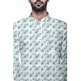 thumbnail image 3 of Atasi Kurta Décontractée Imprimée à Col Chinois Chemise Ethnique Kurta Courte pour Homme Tunique, 3 of 5