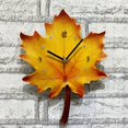thumbnail image 3 of simhoa 30cm large modern unique leaves wall clock, battery operated wall clock, bedroom Maple Leaf, 3 of 7