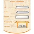 thumbnail image 3 of GloryStar Rectangle Stainless Steel Chafers and Buffet Warmers Sets, Catering Food Warmers with Lid Complete Set for Parties, Banquets, and Weddings (Gold), 3 of 7