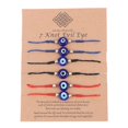 thumbnail image 2 of 6pcs/set  Lucky Evil Eye Bead Bracelet Women Rope String Braided Bangle Jewelry, 2 of 6