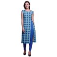 thumbnail image 1 of Bimba Kurti d'Été Sans Manches Imprimé Tunique Droite Robes pour Femmes, 1 of 6
