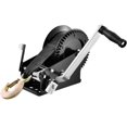 thumbnail image 1 of Hand Winch Boat Trailer Winch Heavy Duty Rope Crank Polyester Strap & Two-Way Ratchet Manual Operated Hand Crank Winch, 1 of 7