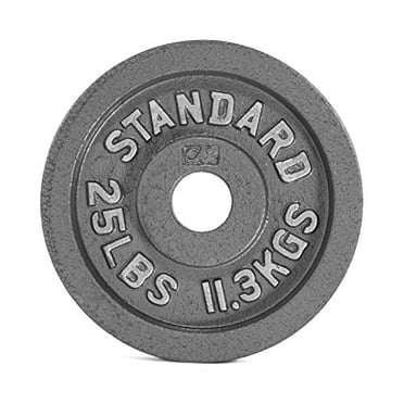 CAP Barbell 2-Inch Olympic Cast Iron Weight Plate, Grey, 25 lb