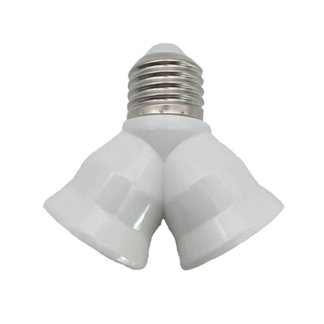 Adaptateur de Douille de Lampe LED E27 2 en 1, Support Double en Y, Résistant aux Hautes Températures