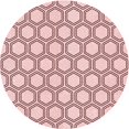 thumbnail image 1 of Ahgly Company Tapis Rond Lavable en Machine Intérieur Transitionnel Rouge Indien, 8 Pieds Rond, 1 of 7